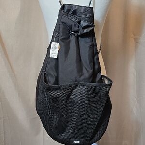 PINK Victoria's Secret Black Backpack Adjustable Straps Bag